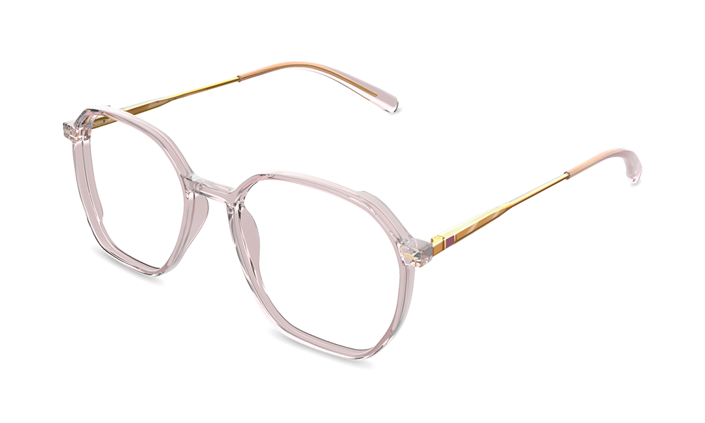 Flex Geometric Pink Full Rim Eyeglasses