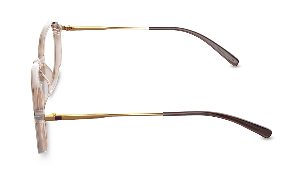 Flex Geometric Brown Full Rim Eyeglasses