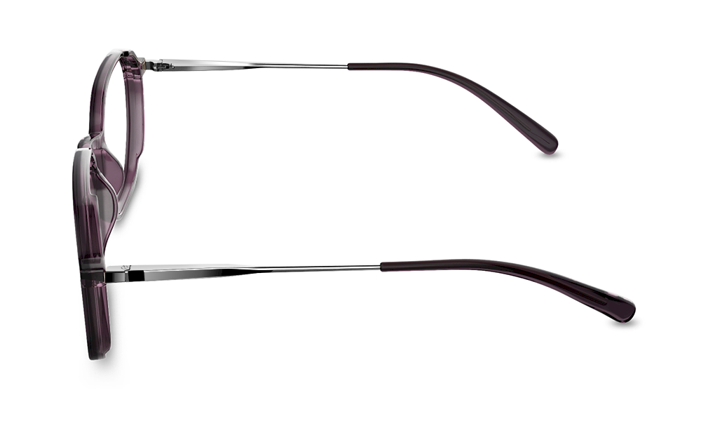 Flex Geometric Purple Full Rim Eyeglasses