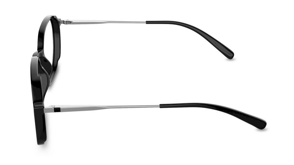 Flex Geometric Black Full Rim Eyeglasses