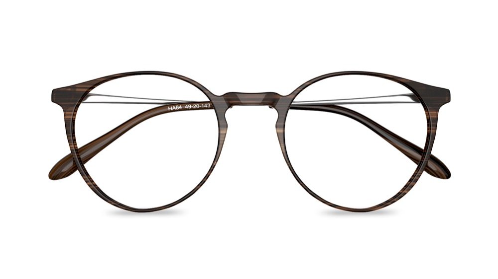 Gabriel Round Brown Full Rim Eyeglasses