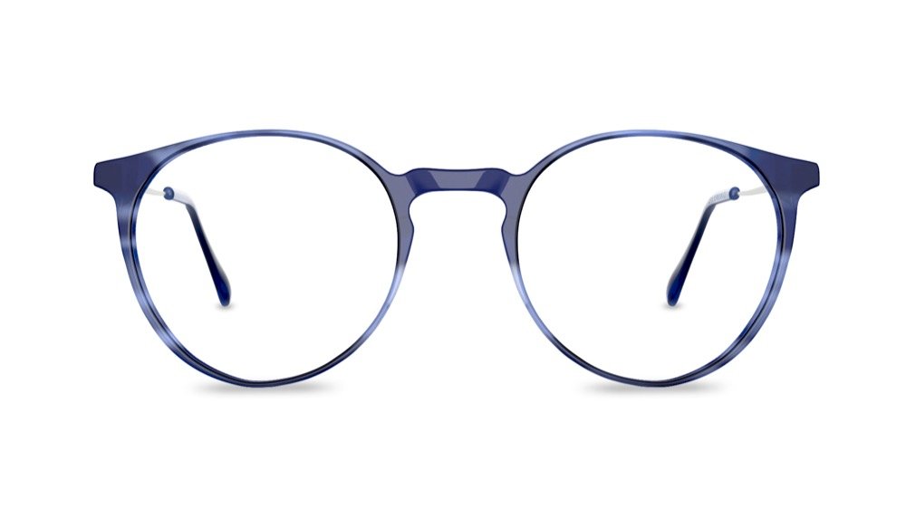 Gabriel Round Blue Full Rim Eyeglasses