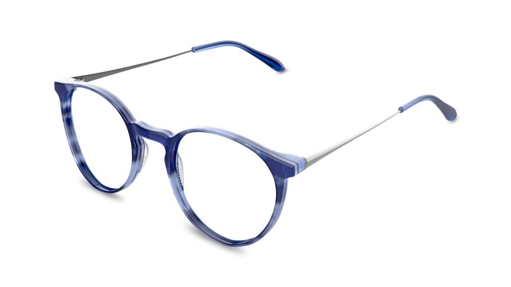 Gabriel Round Blue Full Rim Eyeglasses