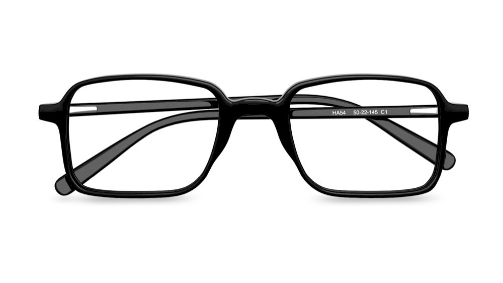 Agua Rectangle Black Full Rim Eyeglasses