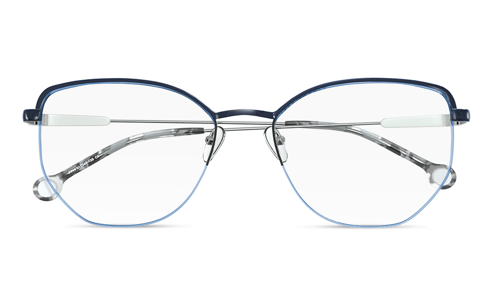 Splendid Cat Eye Gunmetal Full Rim Eyeglasses