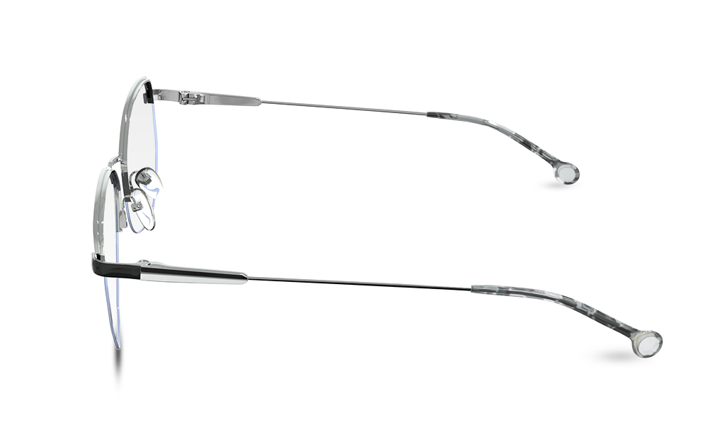 Splendid Cat Eye Gunmetal Full Rim Eyeglasses