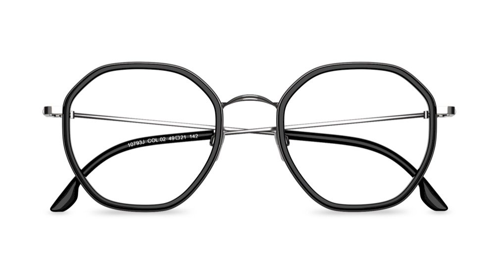 Hexus Geometric Black Full Rim Eyeglasses