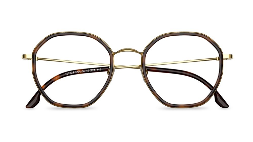 Hexus Geometric Tortoise Full Rim Eyeglasses