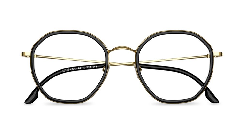Hexus Geometric Black Full Rim Eyeglasses