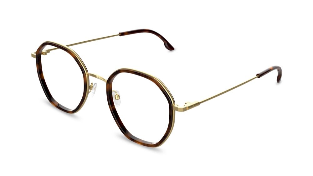 Hexus Geometric Tortoise Full Rim Eyeglasses