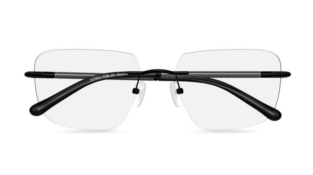Himel Square Black Rimless Eyeglasses