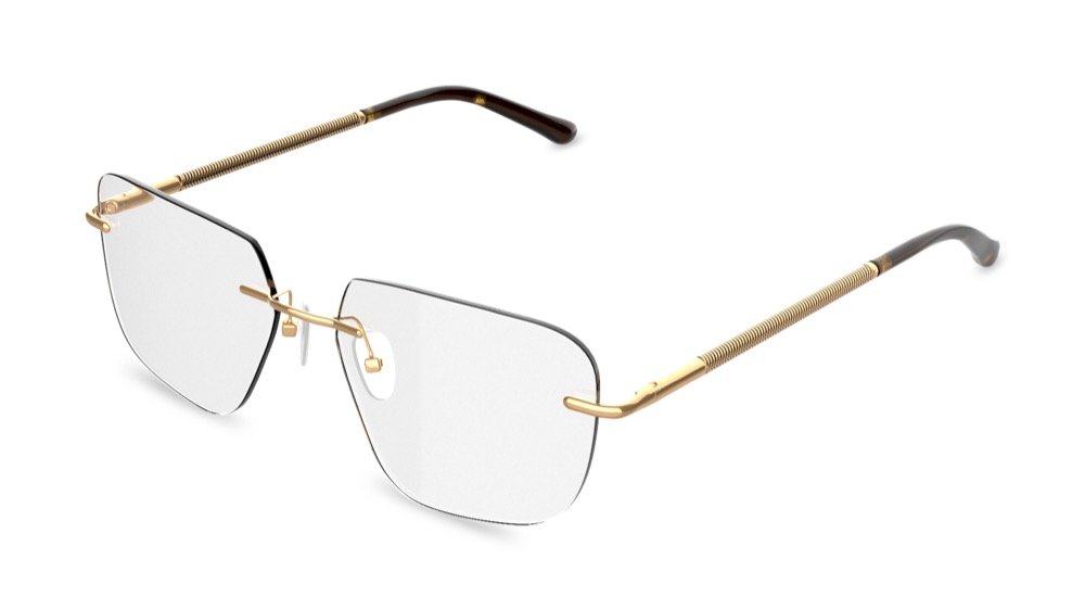 Himel Square Gold Rimless Eyeglasses