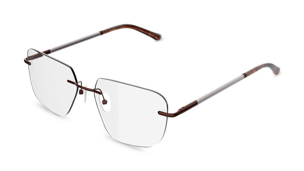 Himel Square Brown Rimless Eyeglasses