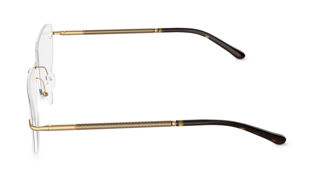 Himel Square Gold Rimless Eyeglasses