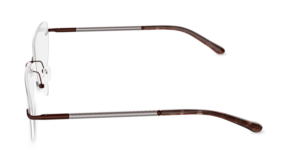 Himel Square Brown Rimless Eyeglasses
