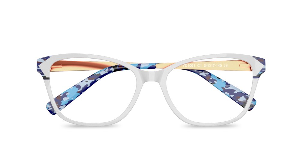 Miedosa Cat Eye White Full Rim Eyeglasses