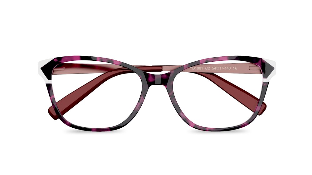 Miedosa Cat Eye Floral Full Rim Eyeglasses