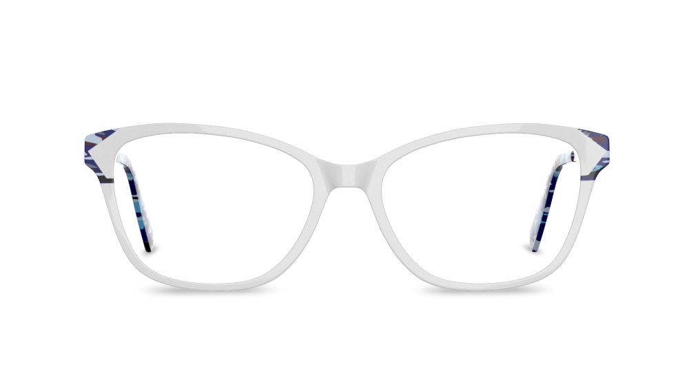 Miedosa Cat Eye White Full Rim Eyeglasses