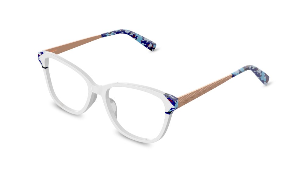Miedosa Cat Eye White Full Rim Eyeglasses