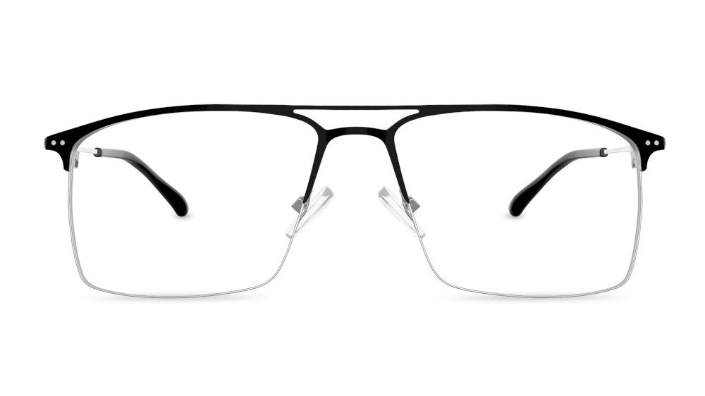 Hiriwa Aviator Black Full Rim Eyeglasses