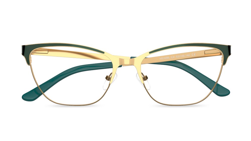 Eldora Cat Eye Green Full Rim Eyeglasses