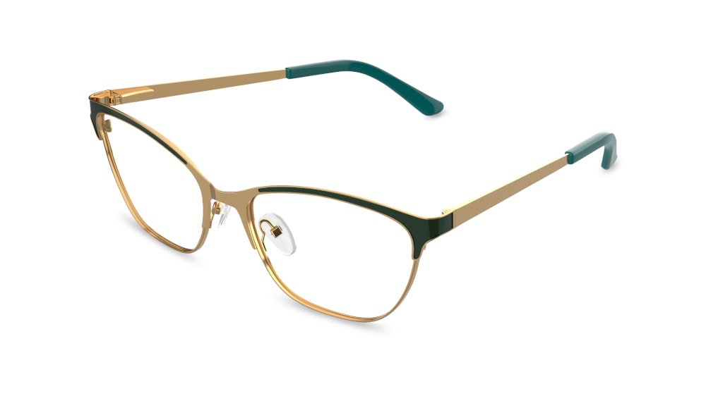 Eldora Cat Eye Green Full Rim Eyeglasses