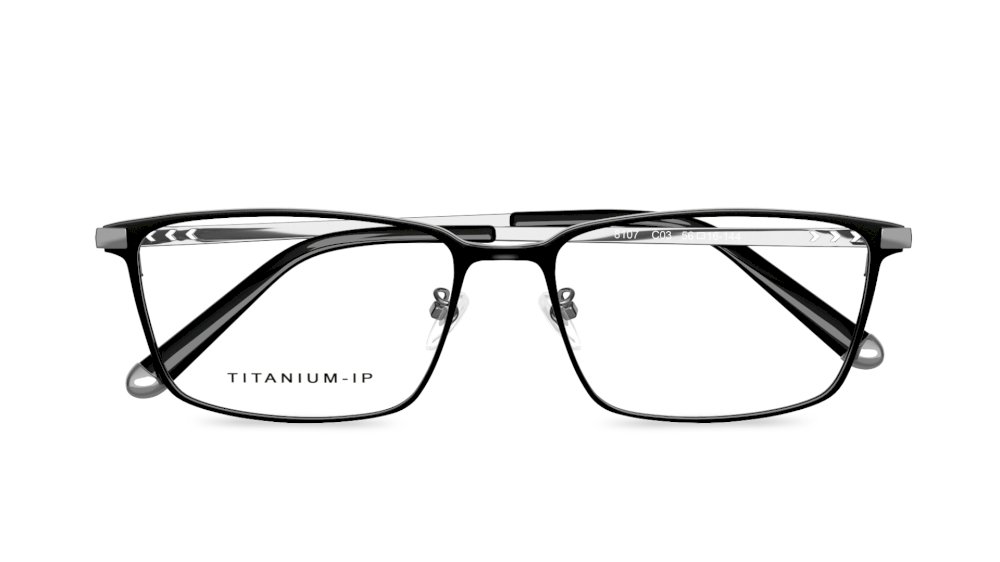 Rosa Rectangle Black Full Rim Eyeglasses