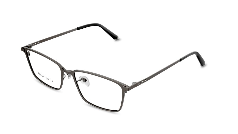 Rosa Rectangle Grey Full Rim Eyeglasses