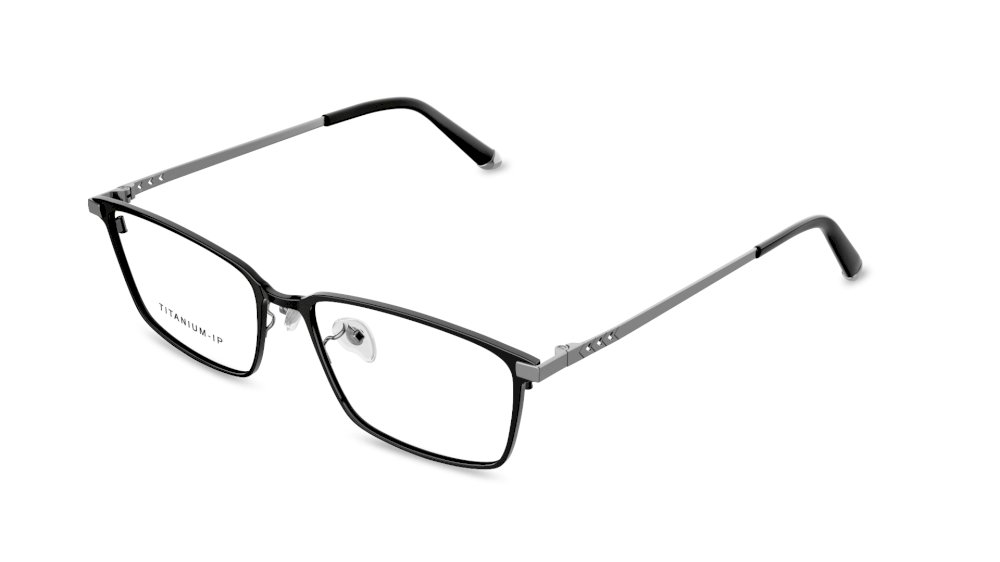 Rosa Rectangle Black Full Rim Eyeglasses