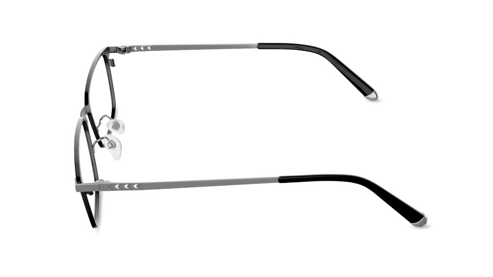 Rosa Rectangle Black Full Rim Eyeglasses