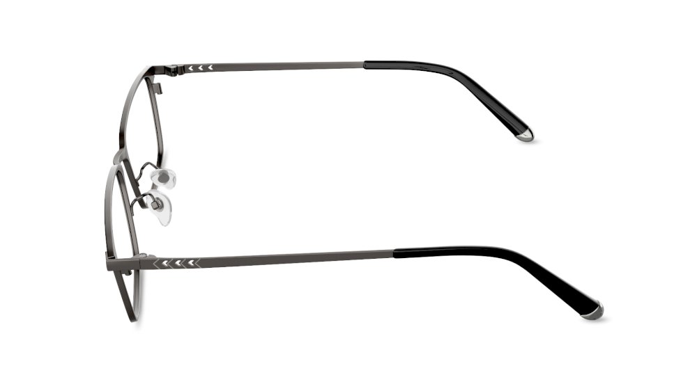 Rosa Rectangle Grey Full Rim Eyeglasses