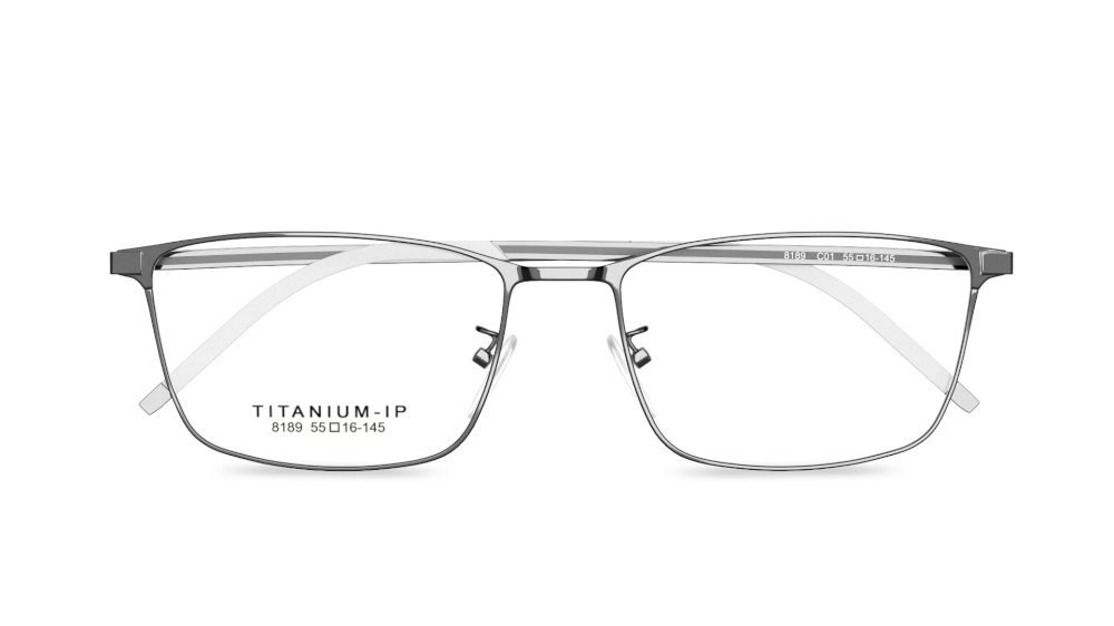 Carter Rectangle Silver Full Rim Eyeglasses