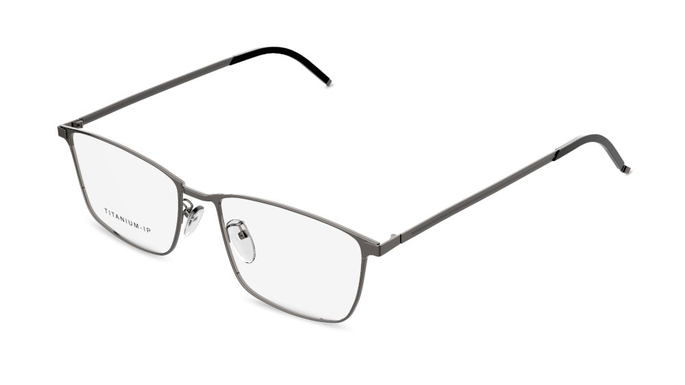 Carter Rectangle Gunmetal Full Rim Eyeglasses
