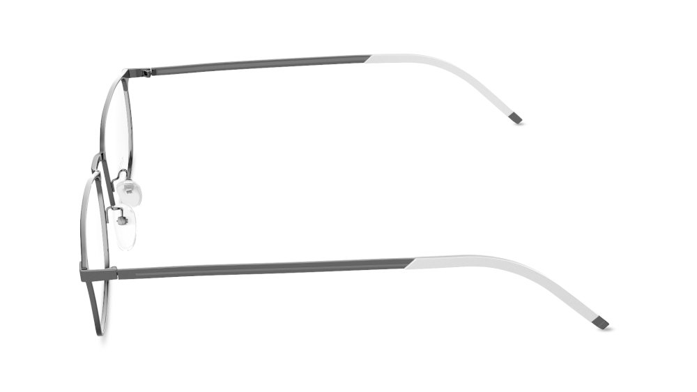 Carter Rectangle Silver Full Rim Eyeglasses