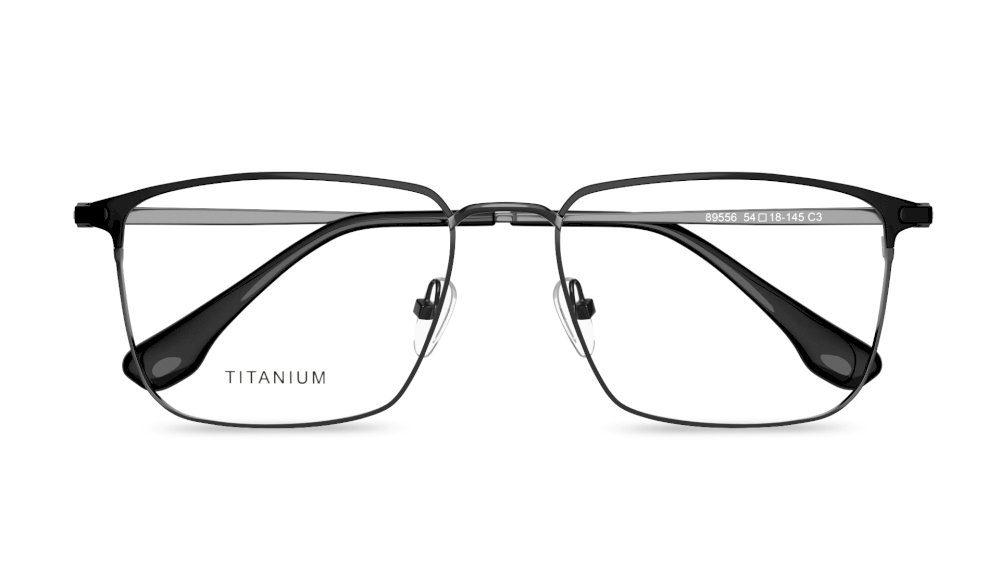 Darwin Rectangle Grey Full Rim Eyeglasses