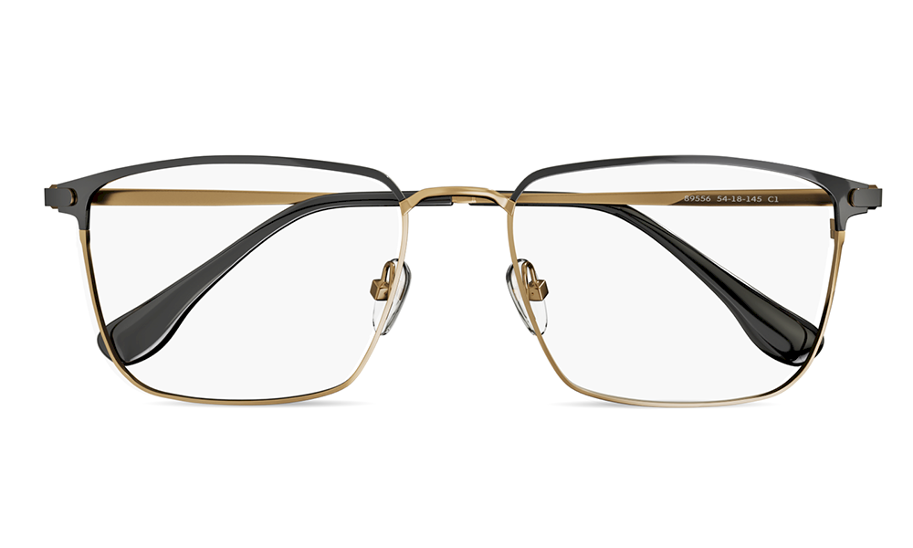 Darwin Rectangle Black Full Rim Eyeglasses