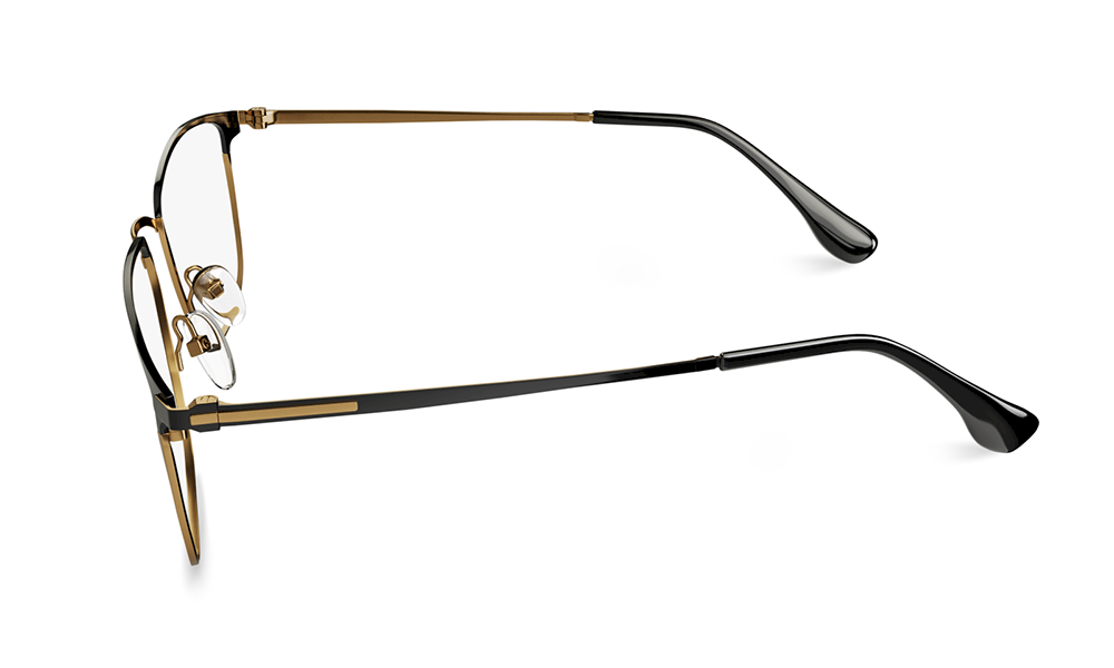 Darwin Rectangle Black Full Rim Eyeglasses