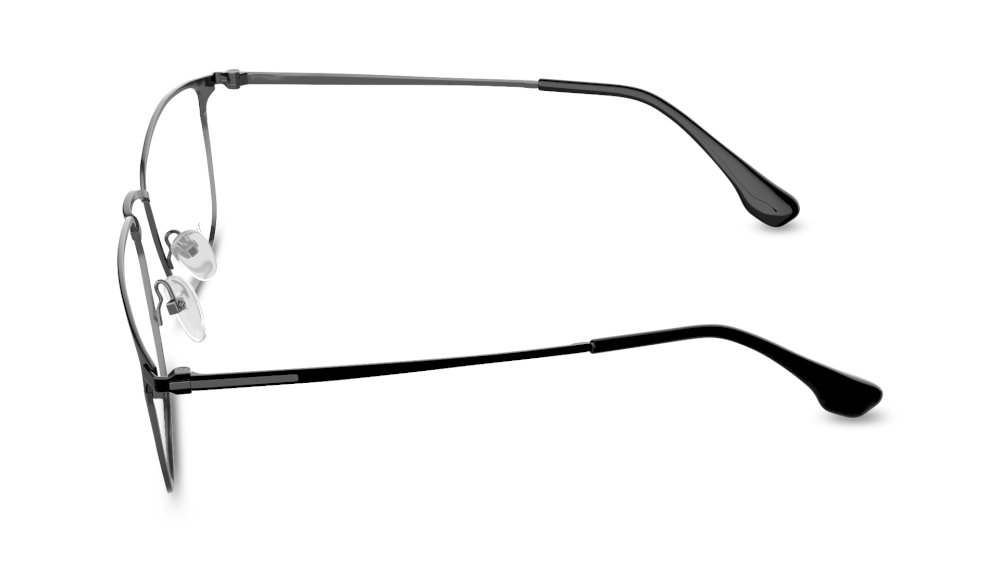 Darwin Rectangle Grey Full Rim Eyeglasses