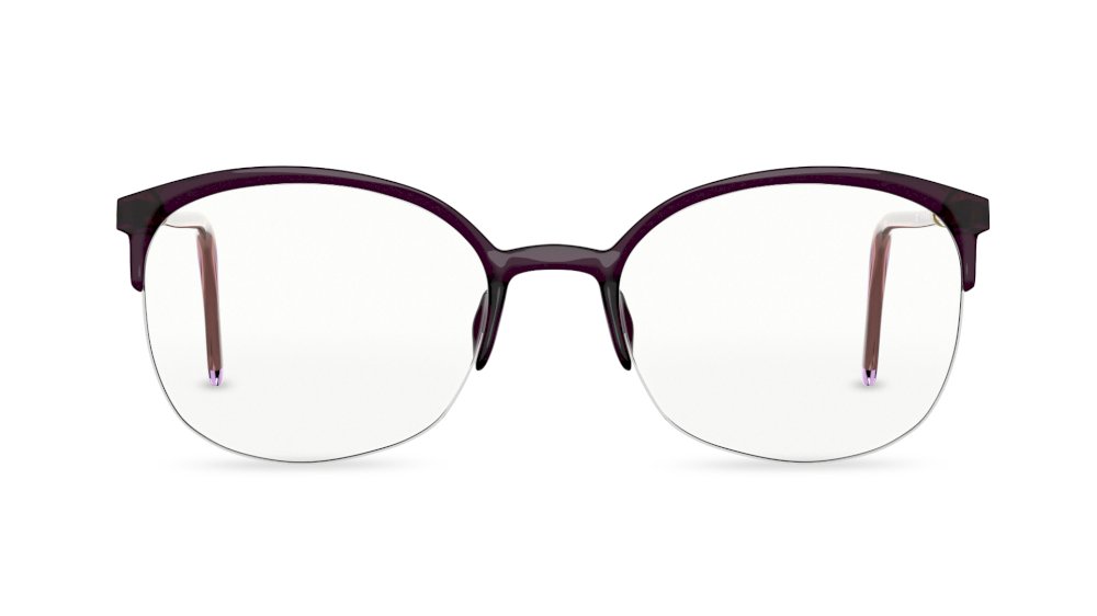 Arcus Square Purple Semi Rimless Eyeglasses