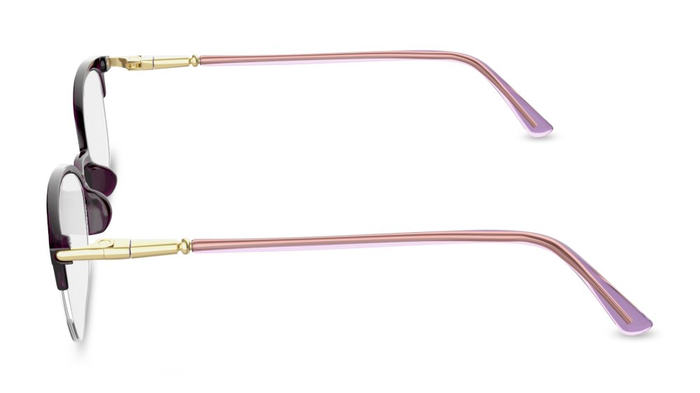 Arcus Square Tortoise Semi Rimless Eyeglasses