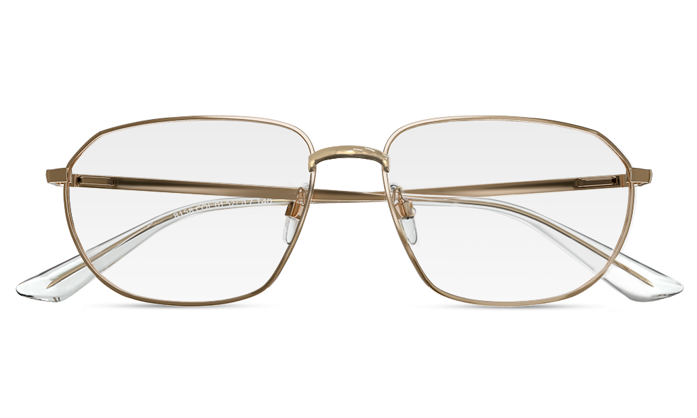 Jax Oval Gold Full Rim Eyeglasses