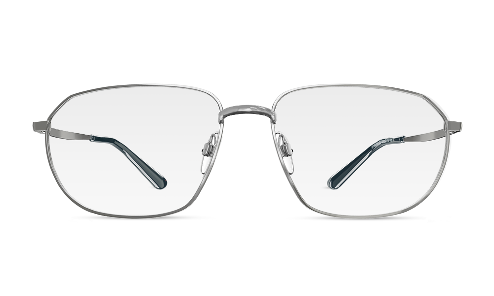 Jax Oval Silver Full Rim Eyeglasses