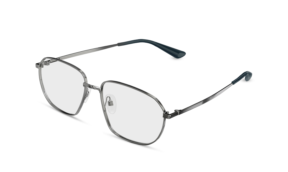 Jax Oval Silver Full Rim Eyeglasses