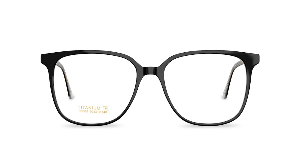 Yindi Square Black Full Rim Eyeglasses