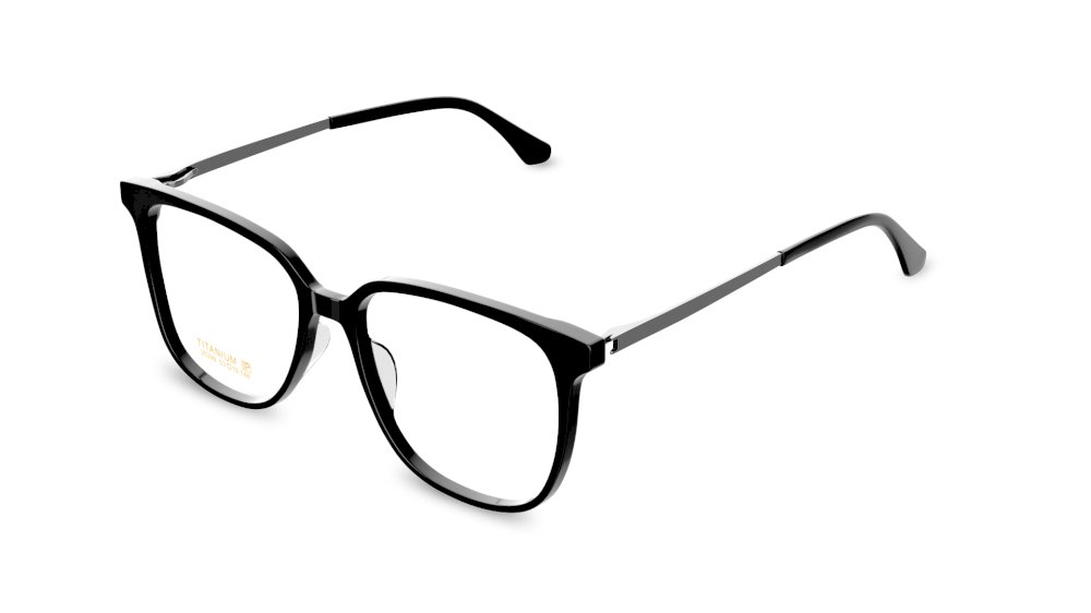 Yindi Square Black Full Rim Eyeglasses