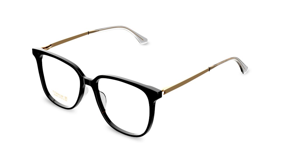 Yindi Square Black Full Rim Eyeglasses