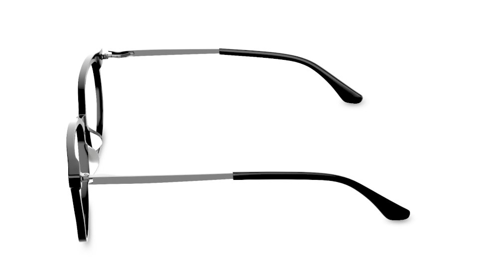 Yindi Square Black Full Rim Eyeglasses