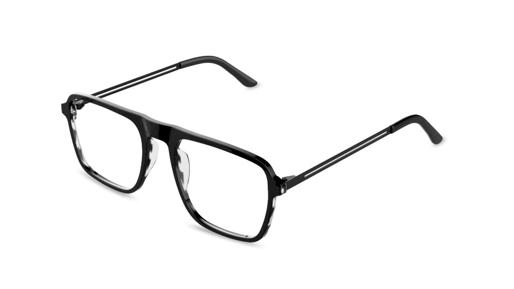 Marli Aviator Black Full Rim Eyeglasses
