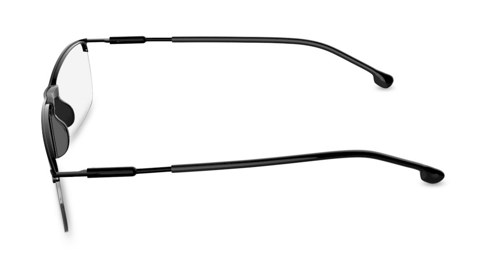 Jai Rectangle Black Semi Rimless Eyeglasses