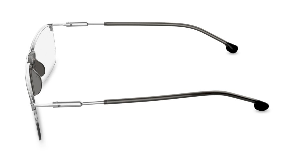 Jai Rectangle Silver Semi Rimless Eyeglasses